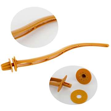 2 PCS Bird Perches Canary Finch Budgie Cage Universal Plastic Stand Stick Toy Holders, 8.7 Inches