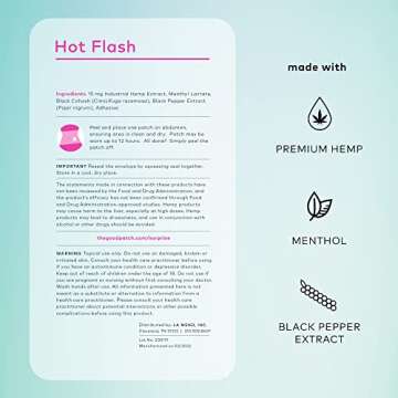 The Good Patch Hot Flash Hemp Menopause Patches Support for Women, Sustained Release, Natural Patch ...