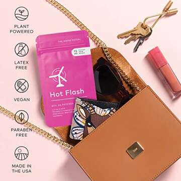 The Good Patch Hot Flash Hemp Menopause Patches Support for Women, Sustained Release, Natural Patch with Hemp Extract, Black Cohosh, Black Pepper, Plant Powered Wearable Wellness (8 Total Patches)