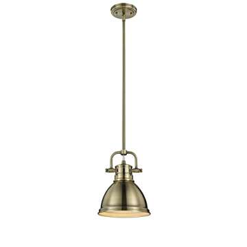 Duncan Mini Pendant Lighting Fixture - Rubbed Bronze Shade for Kitchen & Dining Areas