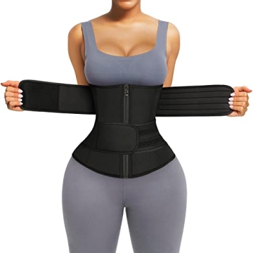 FeelinGirl 2 Belts Compression Waist Trainer - Slim & Supportive