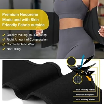 FeelinGirl Waist Trainer for Women - Compression & Comfort