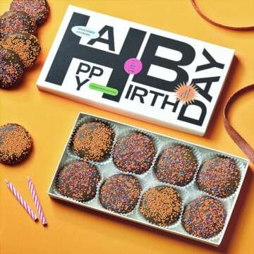 Happy Birthday Chocolate Dipped Sandwich Cookies Gift | Olde Naples Hand Decorated Sandwich Cookies ...