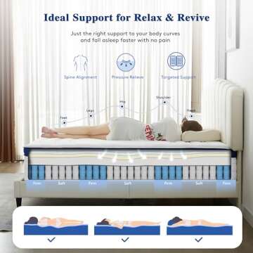 Comfortable Zeelovtress King Mattress for Pain Relief