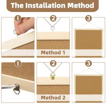 JEFURE 2 Pcs Cork Board, 17.7''x13.3'' Bulletin Board, Black Framed Corkboards for Wall, Small Cork Board, Vision Board Supplies, Prayer Board, Picture Board for Photos, Office, Home Decor, School