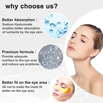 Permotary Collagen Eye Masks - 30 Pairs, Moisturizing & Anti-Aging