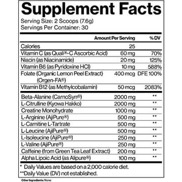 Do Vitamins PurePump - All-Natural Clean Pre-Workout Powder, Boost Energy, Focus, Pumps, Endurance, Paleo, Keto, Vegan, Citrulline, Beta Alanine, Unflavored (30 Servings)