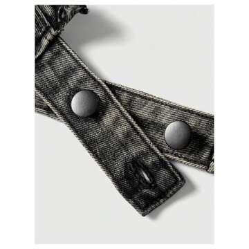 Floerns Women's Grunge Halter Backless Denim Top