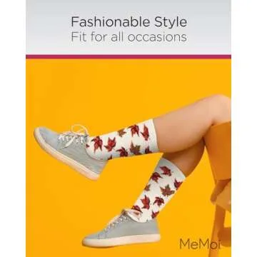 Eco-Friendly MeMoi Autumn Crew Socks for Women