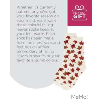 Eco-Friendly MeMoi Autumn Crew Socks for Women