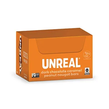 UNREAL Dark Chocolate Peanut Caramel Nougat Bars 30 Count