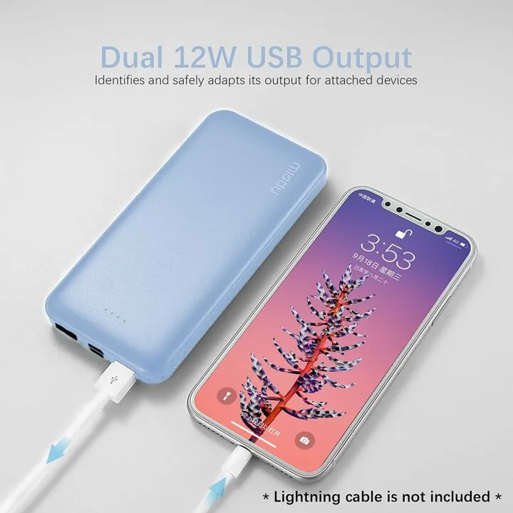 Miady 10000mAh Fast Charging Dual USB Power Bank