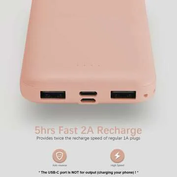 Miady 10000mAh Fast Charging Dual USB Power Bank