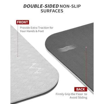 CAMBIVO Large Yoga Mat for Men and Women 1/4 Inch Thick, 72" x 48" Extra Wide Workout Mat, Exercise Fitness TPE Mat for Home Gym, Yoga, Pilates, Workout,Stretching,Meditation (Barefoot Exercise)