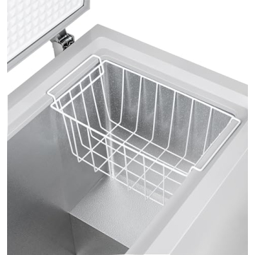 Newair 6.7 Cu. Ft. Chest Freezer with Removable Basket, Quiet Deep Freezer, Digital Temperature Control, Top Open Door Alarm, Fast Freeze Mode, Compact Freezer, Garage Storage, Cool Gray