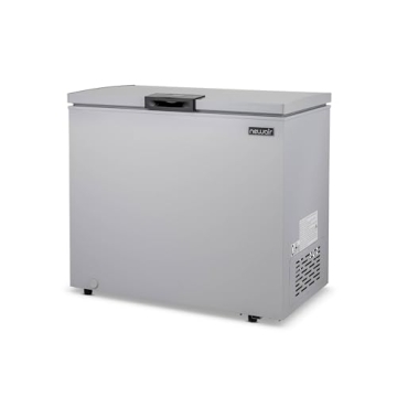 Newair 6.7 Cu. Ft. Chest Freezer with Removable Basket, Quiet Deep Freezer, Digital Temperature Control, Top Open Door Alarm, Fast Freeze Mode, Compact Freezer, Garage Storage, Cool Gray