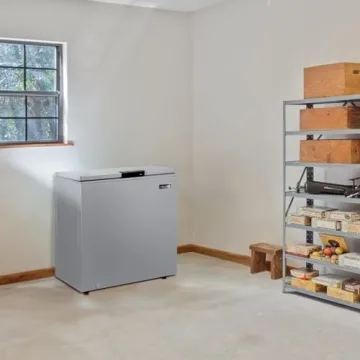 Newair 6.7 Cu. Ft. Chest Freezer with Removable Basket, Quiet Deep Freezer, Digital Temperature Control, Top Open Door Alarm, Fast Freeze Mode, Compact Freezer, Garage Storage, Cool Gray