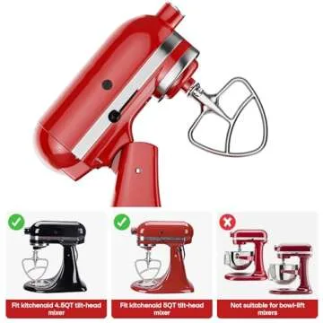 Gvode Flex Edge Beater for KitchenAid Mixers 4.5-5 Quart