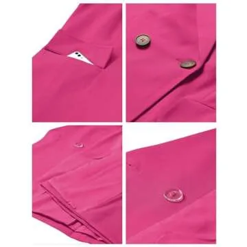 Luvamia Women's Elegant Magenta Blazer for Work and Casual Wear