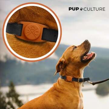 Pup Culture AirTag Dog Collar, Extra-Durable, Lightweight, and Protective AirTag Case for Dog Collar...