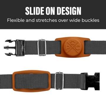 Pup Culture AirTag Dog Collar, Extra-Durable, Lightweight, and Protective AirTag Case for Dog Collar - Track Your Pet Using Apple AirTag Technology - Dog Collar AirTag Holder -for Dogs and Cats