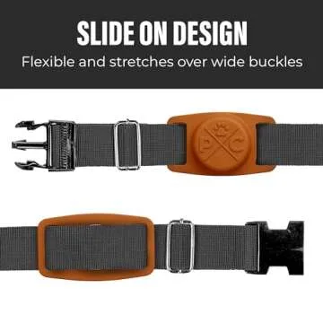 Pup Culture AirTag Dog Collar, Extra-Durable, Lightweight, and Protective AirTag Case for Dog Collar - Track Your Pet Using Apple AirTag Technology - Dog Collar AirTag Holder -for Dogs and Cats