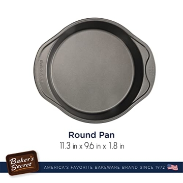 Baker's Secret Nonstick Round Cake Pan for Effortless Baking