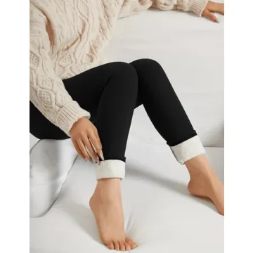 Thick Fleece Lined Leggings for Women - Warm Thermal Yoga Pants