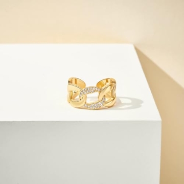 Stylish KissYan Gold Ring for Women | Dainty & Adjustable