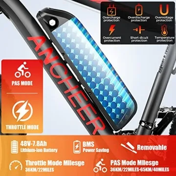 ANCHEER Electric Bike 750W Mountain Bicycle for Commuters