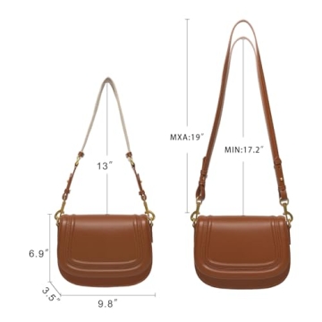 Crossbody Bags For Women-Custom Personalized Initial Embroidered Vegan Leather small Shoulder Bag