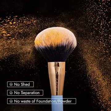 Premium Blue Makeup Brush Set 12pcs Cruelty-Free Vegan