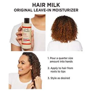 Curly Hair Products by Carol's Daughter, Hair Milk Original Leave-In Moisturizer for Curls, Coils and Waves with Agave and Shea Butter, 8 Fl Oz (Packaging May Vary)