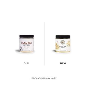 King Arthur Malted Milk Powder: Premium Baking Ingredient for Classic Diner-Style Sweetness, Ideal for Milkshakes, Pancakes, and Waffles - 12 oz Jar of Authentic Malt Flavor Enhancer