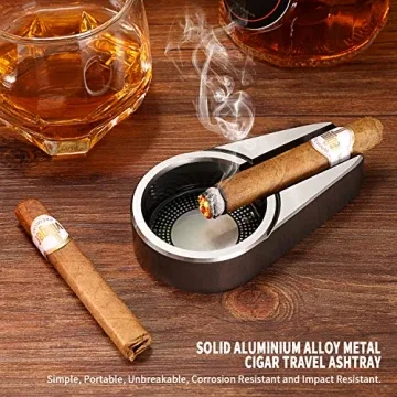 CiTree Cigar Ashtray - Portable Metal Accessory for Cigar Lovers