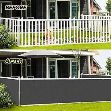 LOVE STORY 3.3'x19.5' Charcoal Balcony Screen Privacy Fence Cover (HDPE) UV Protection Weather-Resistant 3 FT Height Shield for Deck, Patio, Backyard, Outdoor Pool, Porch, Railing