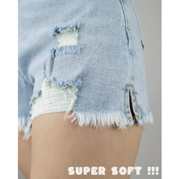 VAYEAH High Waisted Ripped Denim Shorts for Women