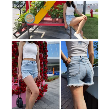VAYEAH High Waisted Ripped Denim Shorts for Women