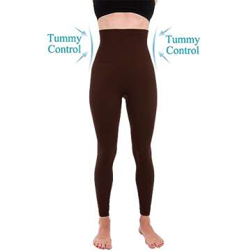 Homma High Waist Compression Leggings for Women Tummy Control Postpartum Leggings Seamless Yoga Work...