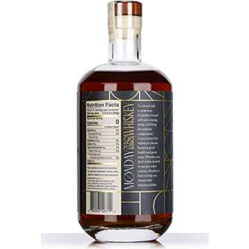 MONDAY Zero Alcohol Whiskey – An Award Winning Non-Alcoholic Spirit with Zero Carbs, No Sugar, 0 Calories - 750ml