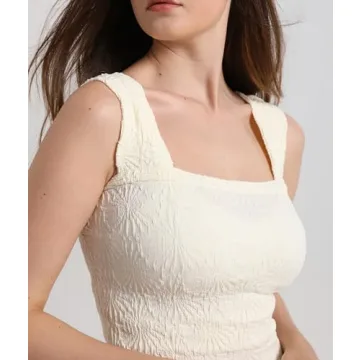 Stylish Crop Camisole with Floral Embroidery for Women