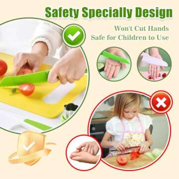 ANVOYRD Montessori Kitchen Tools for Toddlers - Safe Cooking Set with Apron, Knives, and More