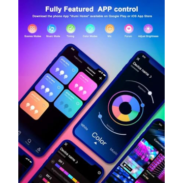 Nexillumi 100ft Color Changing LED Strip Lights Remote App Control