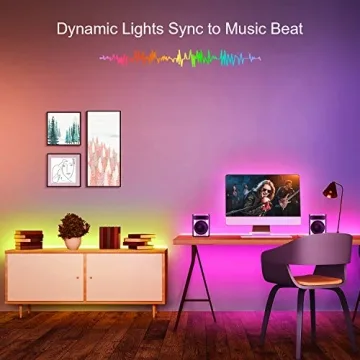 Nexillumi 100ft Color Changing LED Strip Lights Remote App Control