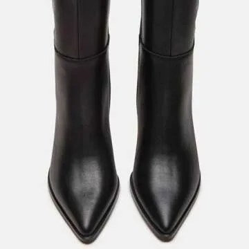 Chic MICIFA Black Kitten Heel Knee High Boots for Women