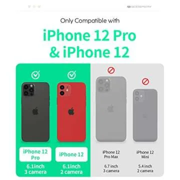 GOOSPERY for iPhone 12/12 Pro (2020) 6.1-Inch Card Holder Wallet Case, Protective Dual Layer Bumper Phone Back Cover with Hidden Mirror - Purple