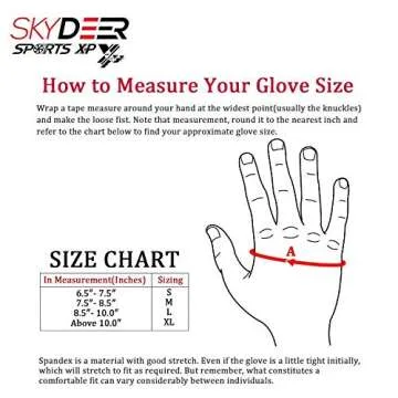 SKYDEER Waterproof Deerskin Suede Leather Ski Gloves for Snowboarding, Skiing, Ice Fishing, Snowmobile, Ice Skating, Hiking, Kayaking (SD8650T/XL)