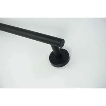 TocTen Hand Towel Holder/Towel Ring - Thicken SUS304 Stainless Steel Bathroom Hand Towel Bar, 9Inch Heavy Duty Wall Mounted Towel Rack Hanger (Matte Black)