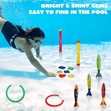 JOYIN Diving Toys for Kids - 18Pcs Fun Pool Set