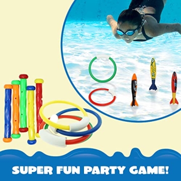 JOYIN Diving Toys for Kids - 18Pcs Fun Pool Set